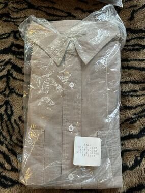 VTG 90s LL Bean Shirt Men XL Tall Deadstock Opened Pkg Button Down Made USA